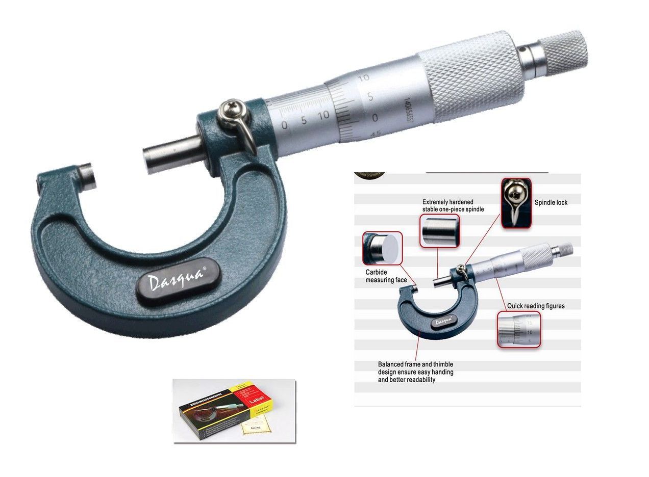 Dasqua IP65 Waterproof Digital Micrometer 0-25 mm 0-1″ 44101105 
