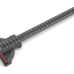 Dasqua Black-Red Plus Multi Rotary Measuring Ruler 300 MM Metric 1804-6111