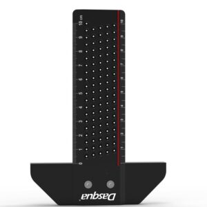 Dasqua Black-Red Plus T-Shaped Ruler With Marked Holes 4"