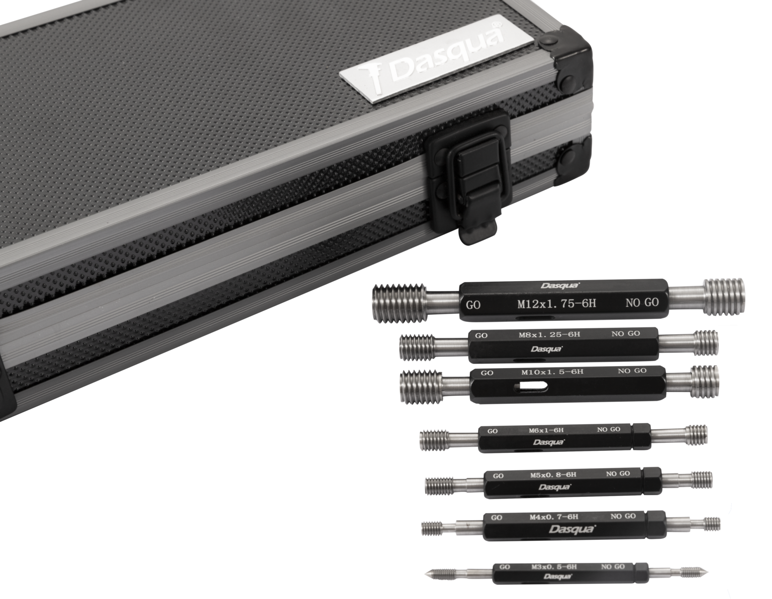 Dasqua Thread gauge Set (plug gauge) M3 M12 Go & No Go