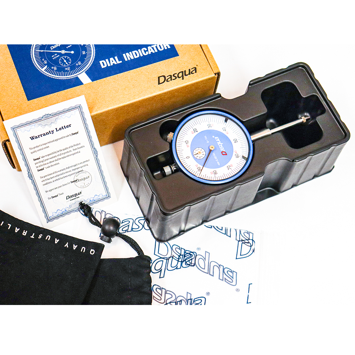 Dasqua Mini Dial Gauge 0 3 mm x 0.01 mm With Lug