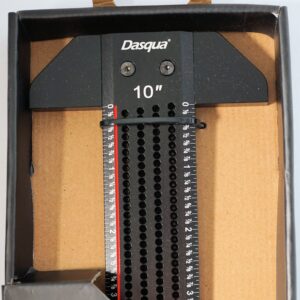 Dasqua Black-Red Plus T-Shaped Ruler With Marked Holes 10"