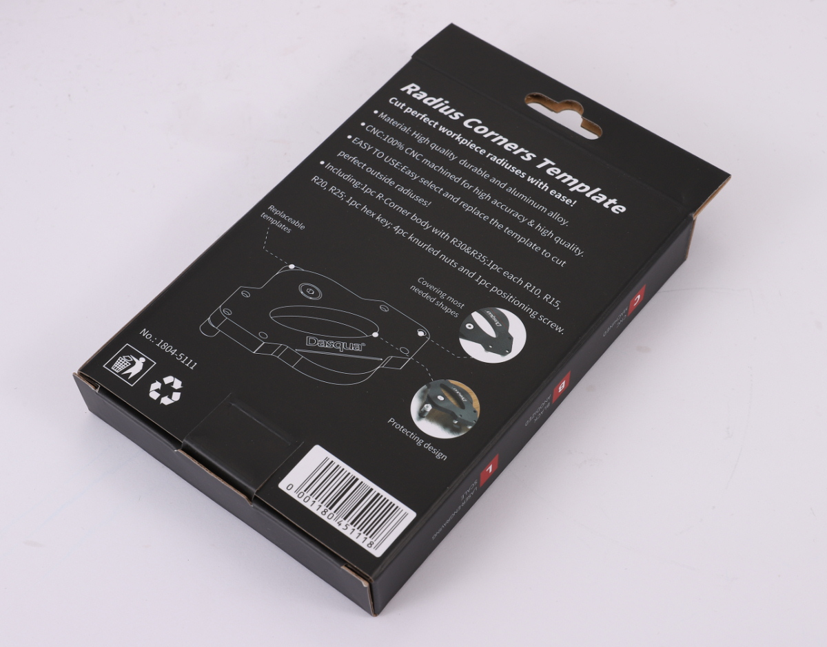 Dasqua Black-Red Plus Corner Radius Template Imperial - Image 3